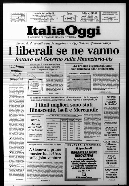 Italia oggi : quotidiano di economia finanza e politica